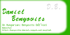 daniel benyovits business card